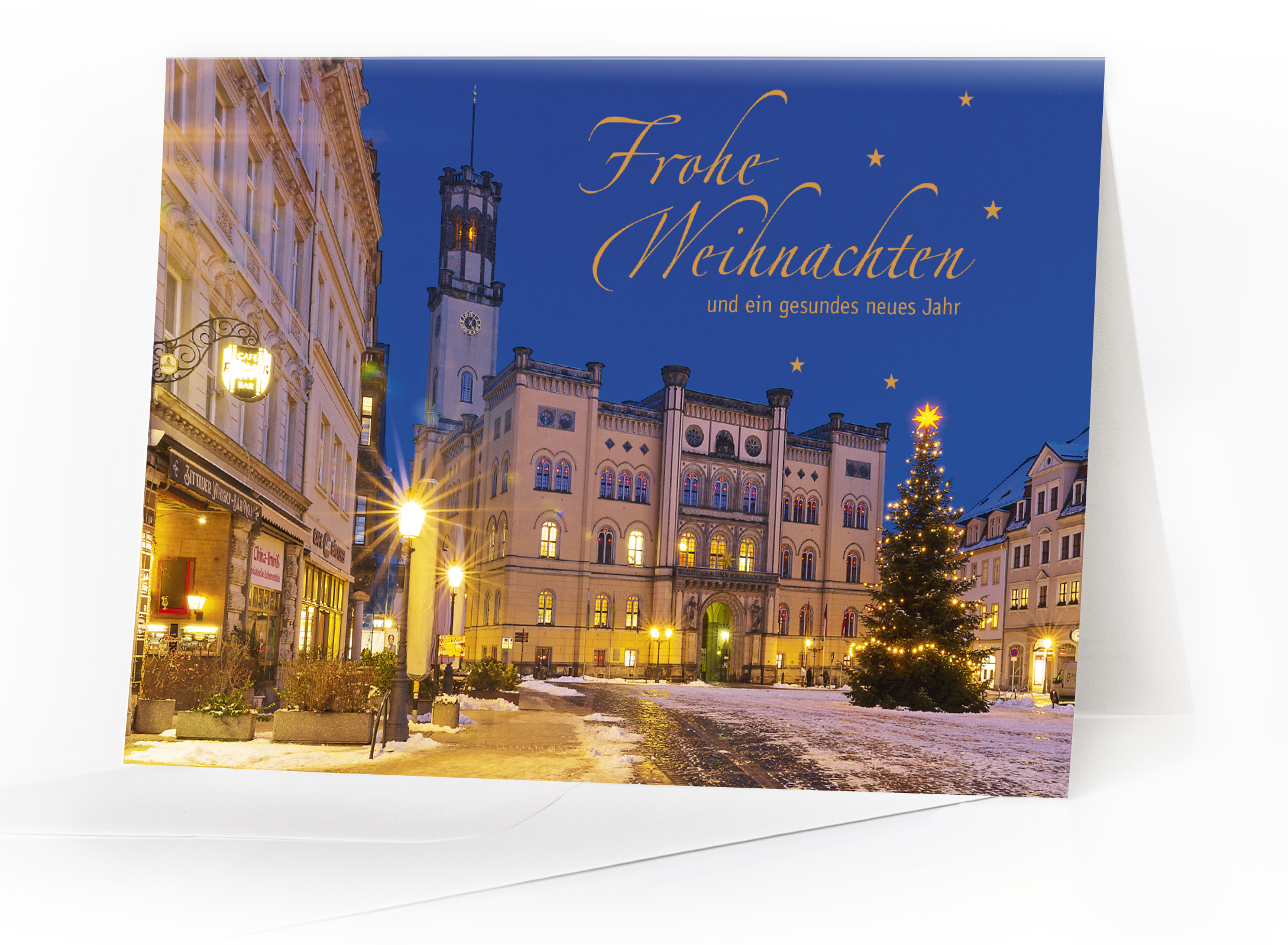 8020 KS | Weihnachtskarte Zittauer Gebirge – Zittau 